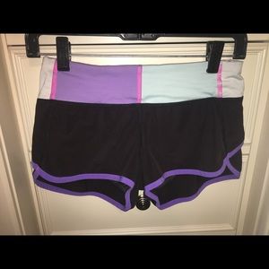 Lululemon shorts black with floral print